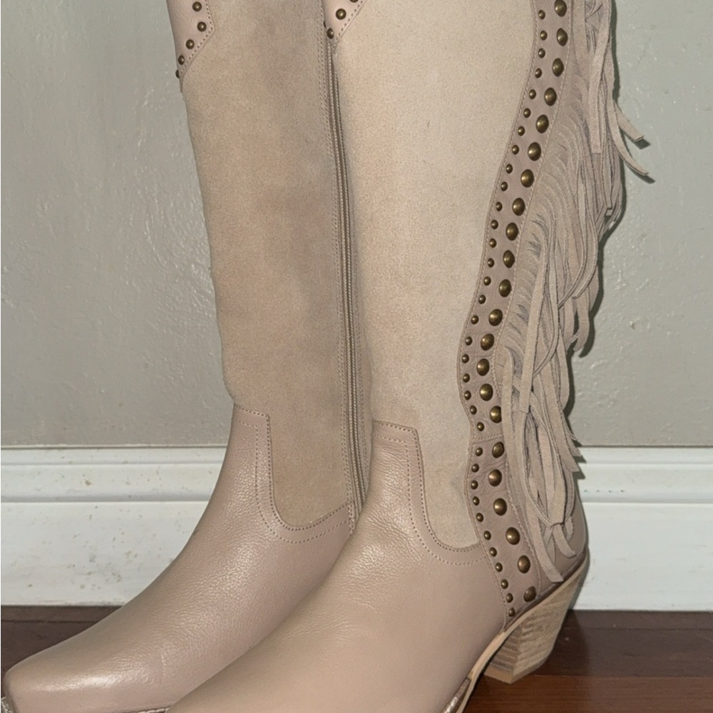 Very Volatile Tan Heeled Boots